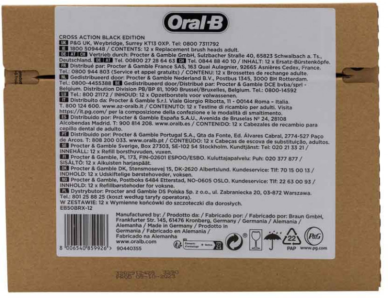 Oral-B Schwarz Zahnbürstenkopf, Pro Crossaction (12X) - Bild 6