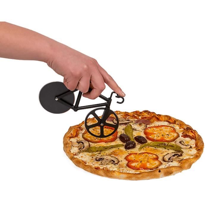 Pizza Cutter - Out Of The Blue - Bicycle Pizza Cutter - Metal + Abs - Random Color - Stand Provided