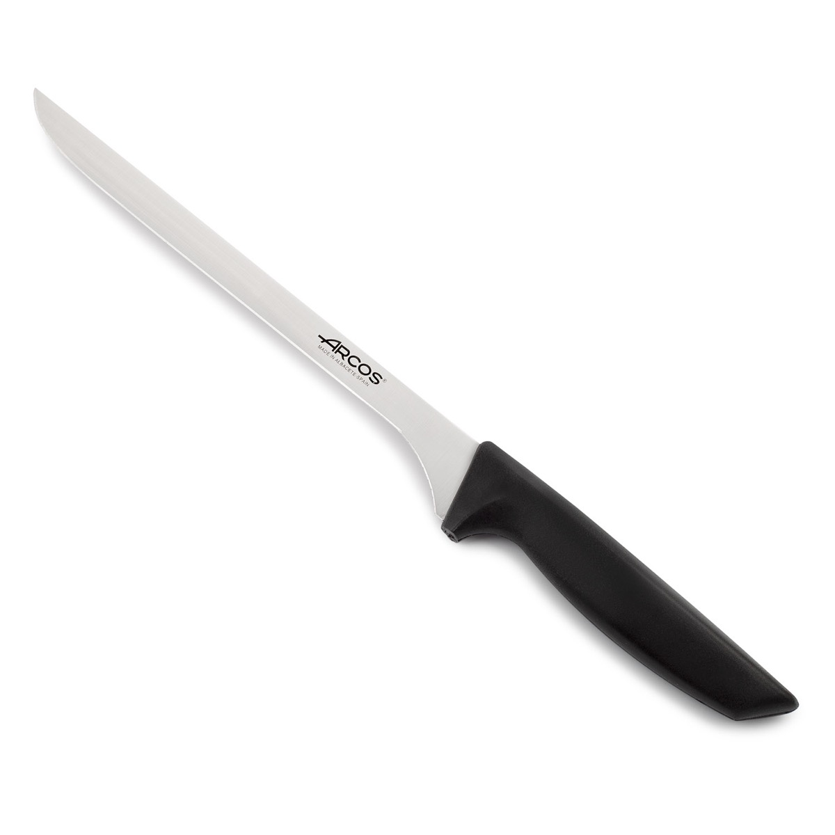 Arcos Schwarz Schinkenmesser Nizza 135600 Edelstahl Nitrum Und Mango Polypropylenmesser Mit 24 Cm Klinge In Blisterverpackung