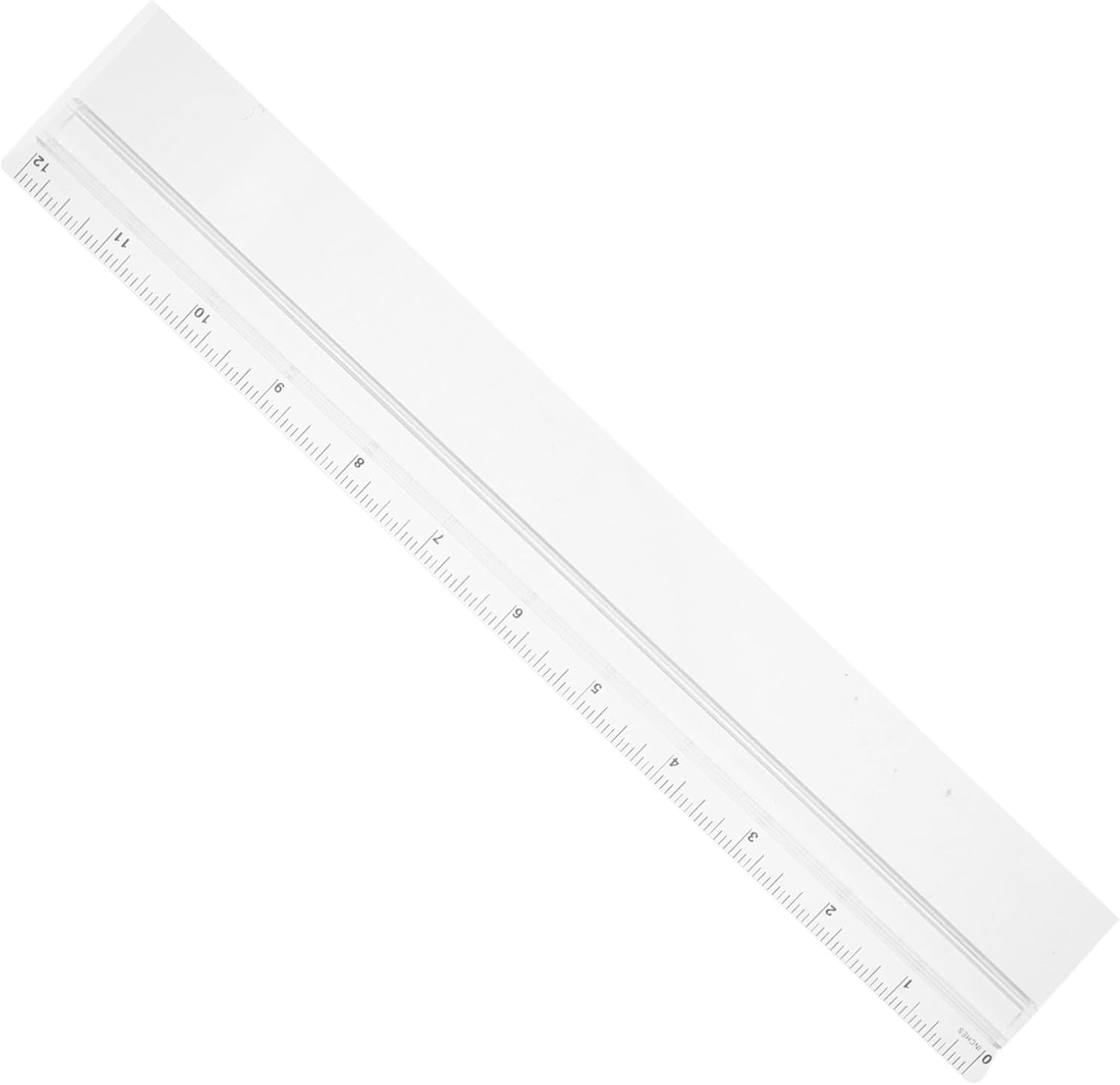Règle loupe transparente en plastique, outil de mesure et de dessin avec loupe intégrée