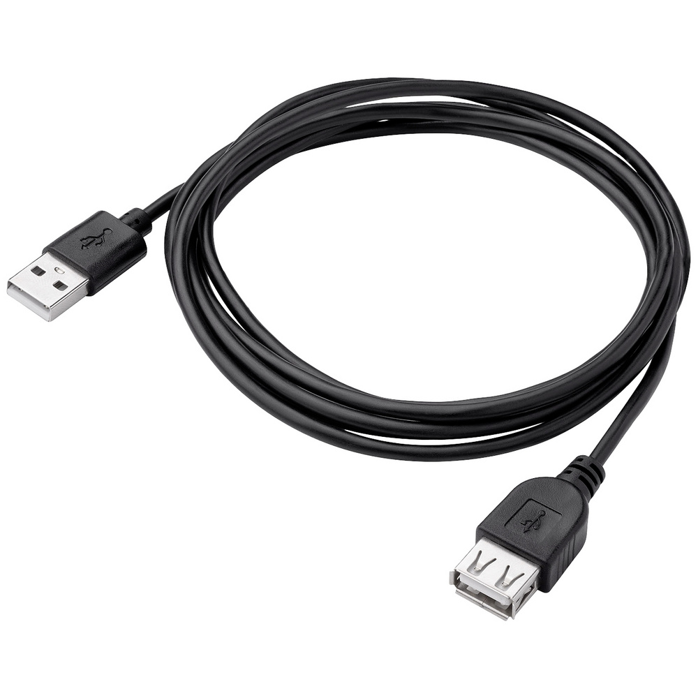 Akyga Schwarz Usb-Kabel Usb-A Stecker, Usb-A Buchse 1.80 M Ak-Usb-07