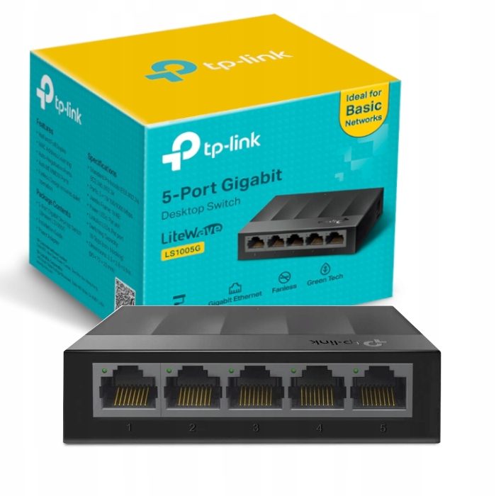 TP-Link LiteWave LS1005G 5-Port 10/100/1000 Mbps Desktop Switch