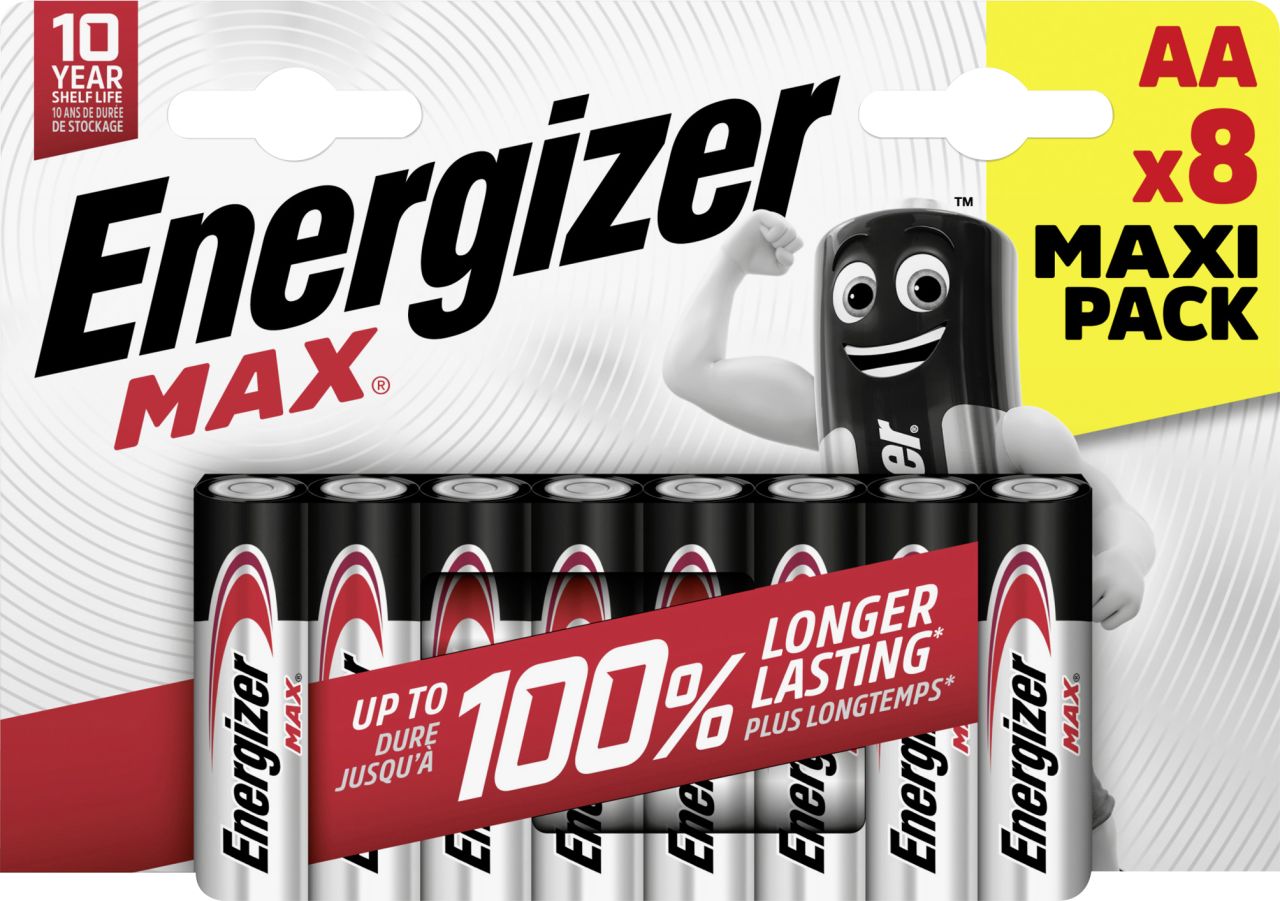 Energizer Max Mignon (Aa)-Batterie Alkali-Mangan 1.5 V 8 St.