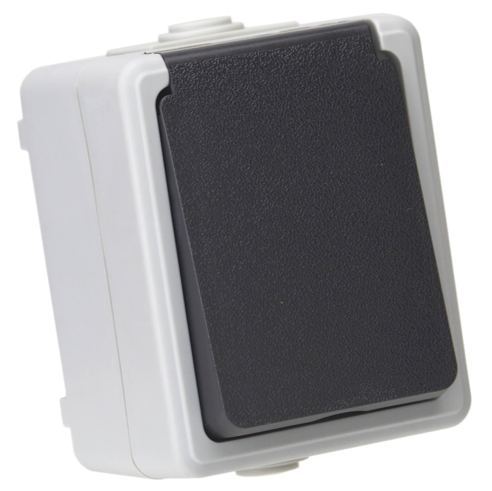 Ett Grau Feuchtraum Steckdose Serie Taff Aufputz Ip44 250V