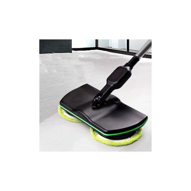 Vadrouille électrique rotative 360° sans fil, batterie 2200 mAh, 2 tampons microfibre, manche réglable