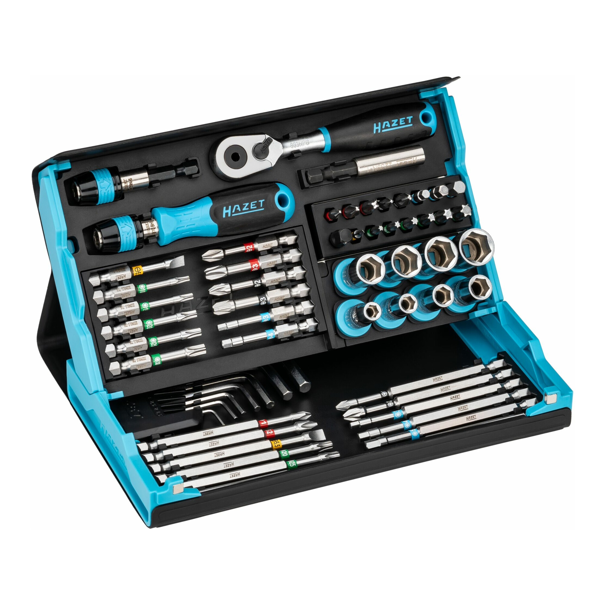 Hazet Schwarz Steckschlüssel-Satz 1/4" 96-Teilig, Im Smartcase
