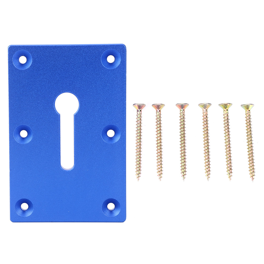 Plaque de montage pour pinces de verrouillage, alliage aluminium 6061 anodisé, 120 x 80 mm, 6 trous