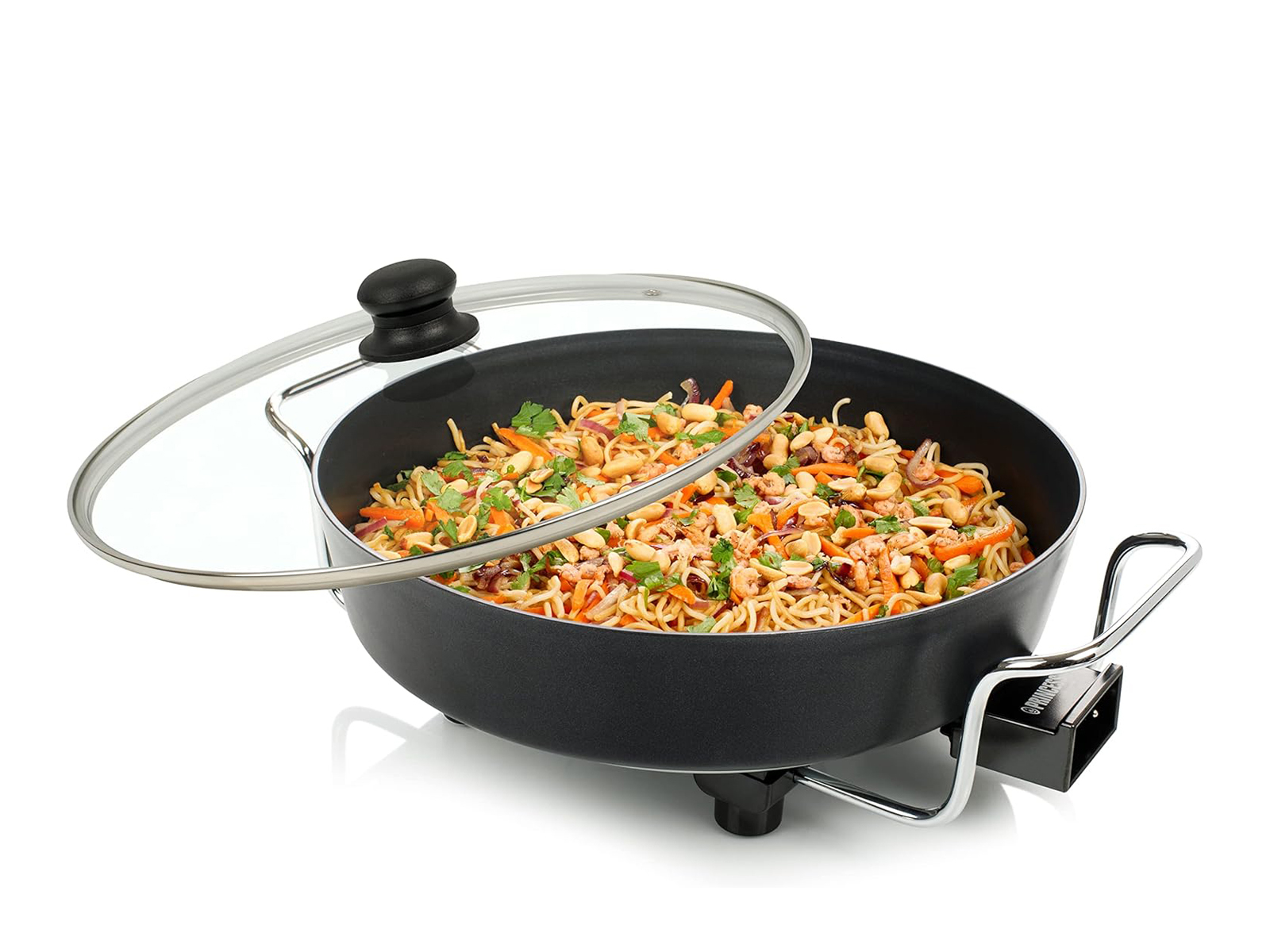 Princess Multi Wonder Chef Elektropfanne - 35cm Ø Bratfläche, 5,4 Liter Fassungsvermögen, 1800 Watt, regelbare Heizstufe, inkl. 2 Holzspatel, 0,9 m Kabelzuleitung, 162367, schwarz, 01.162367.01.500 - Image 4