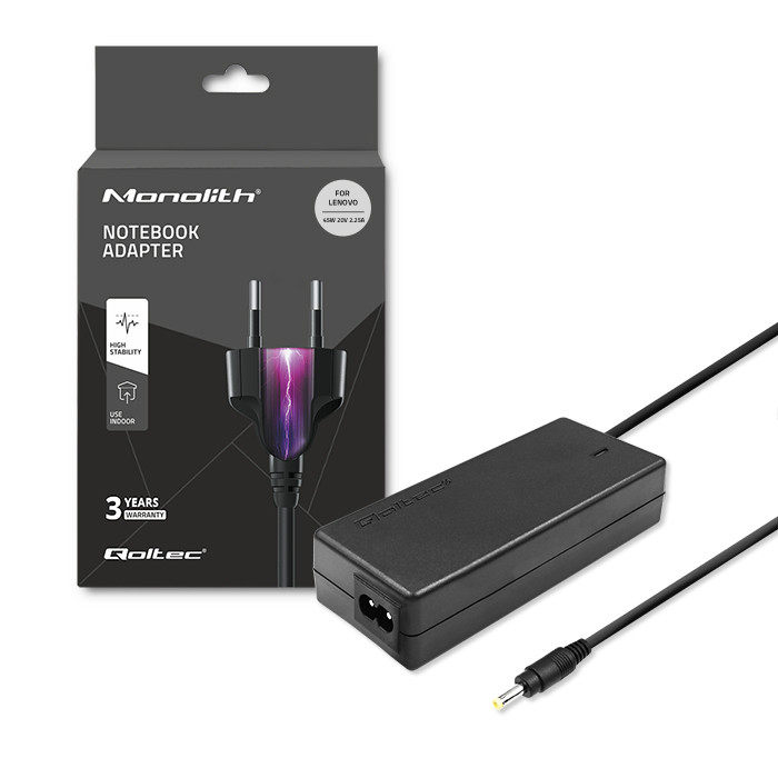Qoltec Schwarz Netzteil Für Lenovo 45W 20V 2,25A 4,01,7