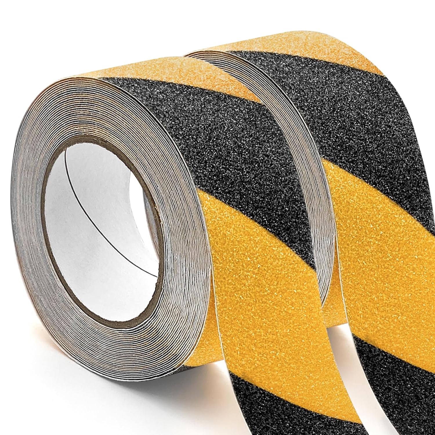 Ruban antidérapant PVC 50 mm x 10 m, bande de sécurité pour escaliers, marches et rampes, lot de 2 rouleaux