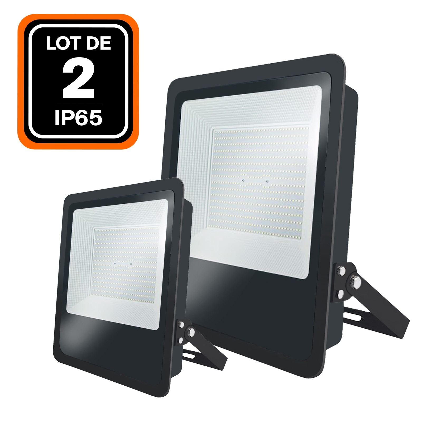 Lotto Di 2. Proiettore Da Esterno 200w 6000k Luce Fredda. Led Chip Led Smd Epistar 2835. Illuminazione Industriale Ad Alta Potenza