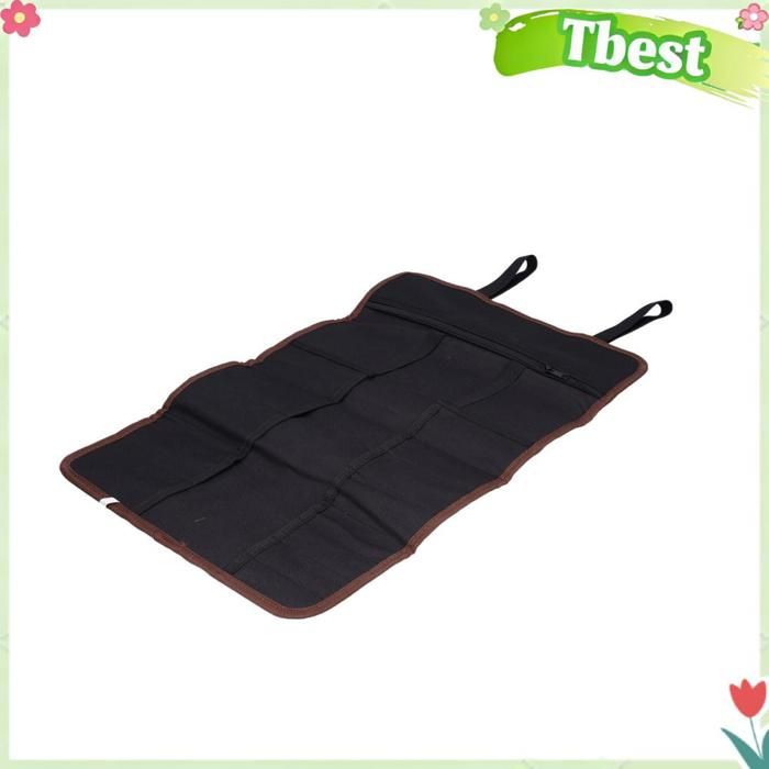 Sac à outils à enrouler type bobine en EVA 600D, noir, poches multiples