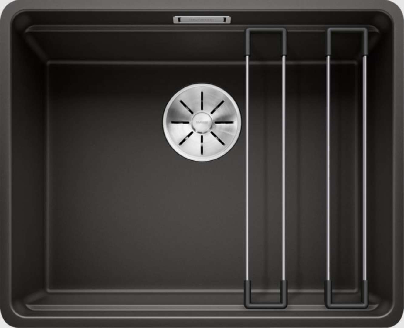 Blanco Schwarz Etagon 500 - Silgranitspüle, 53X43 Cm, Mit Schienen, 526349