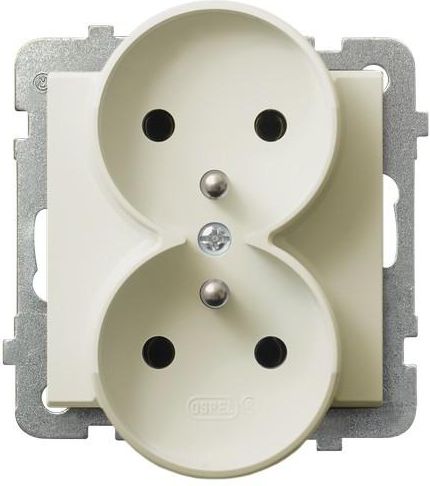 Ospel Sonata Doppelsteckdose Mit/Mit Ecru Gp-2Rrz/M/27