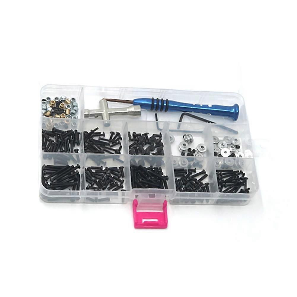 Boîte à outils pour voiture radiocommandée 1 :12, 355 accessoires, vis et clés, noir