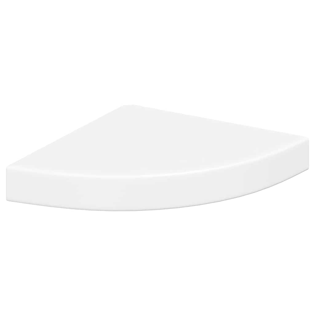 Vidaxl Weiß Floating Corner Shelf White 25X25x3,8 Cm Mdf