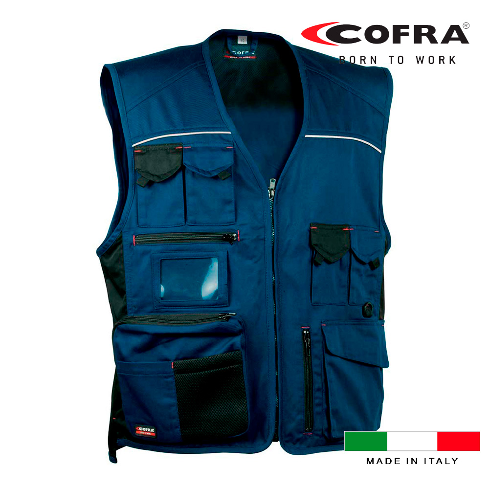 Weste Experte Navy Blau Schwarz Cofra Größe 48