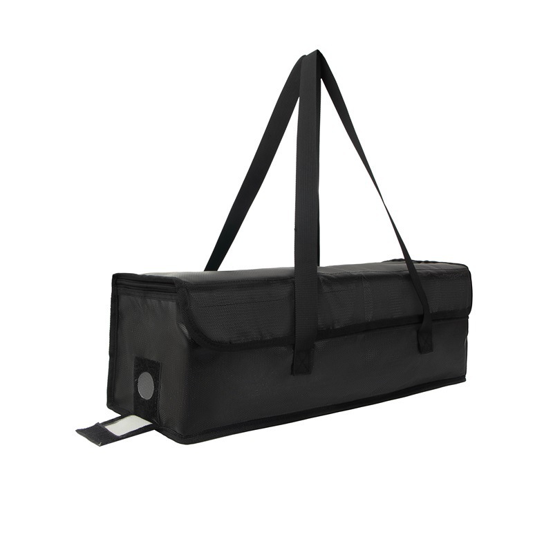 Sac de rangement et transport pour batteries, ignifugé 49 × 15 × 15 cm, noir