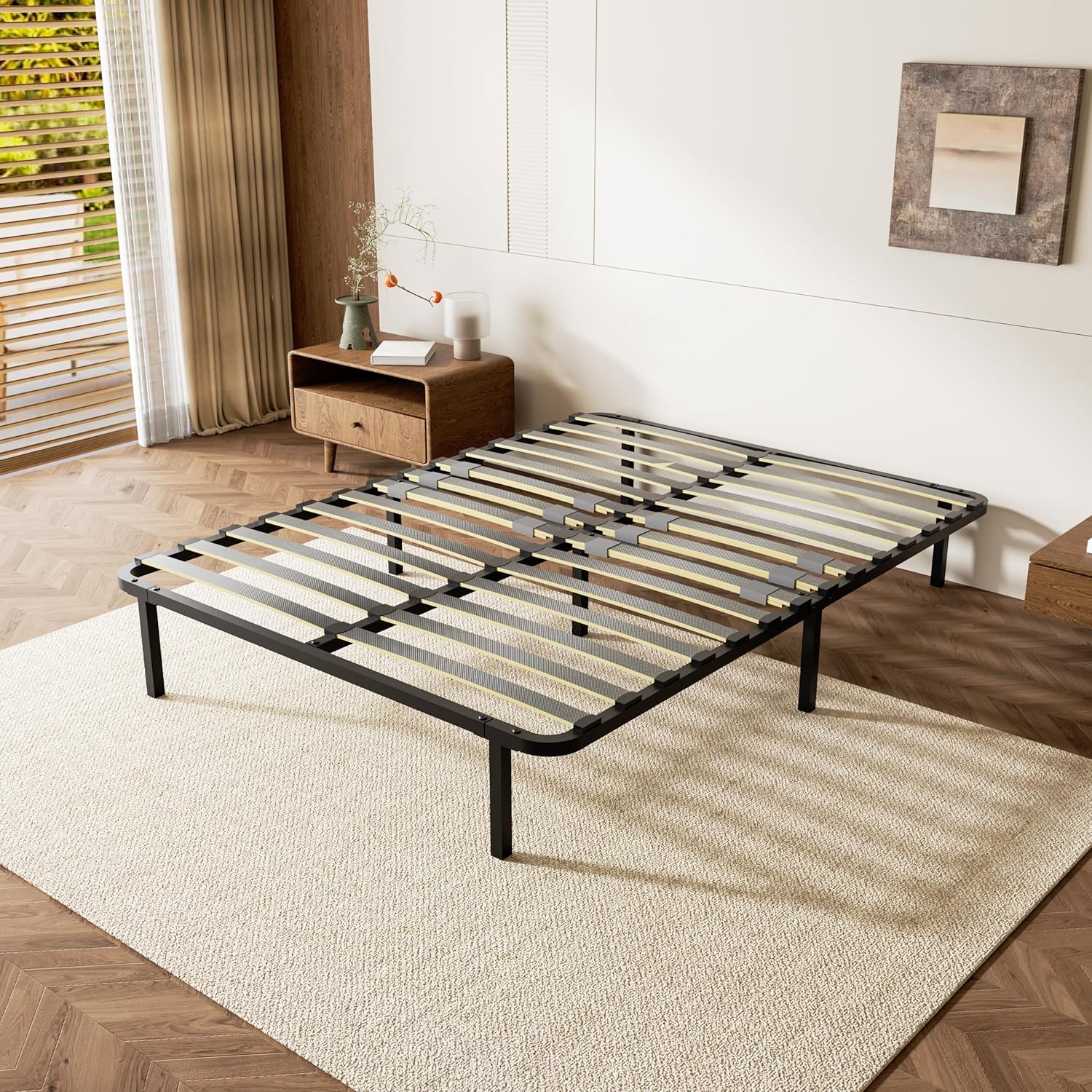 Dewinner – Sommier 140x200 Cm Métal – Cadre Robuste 1,2 Mm – 7 Pieds