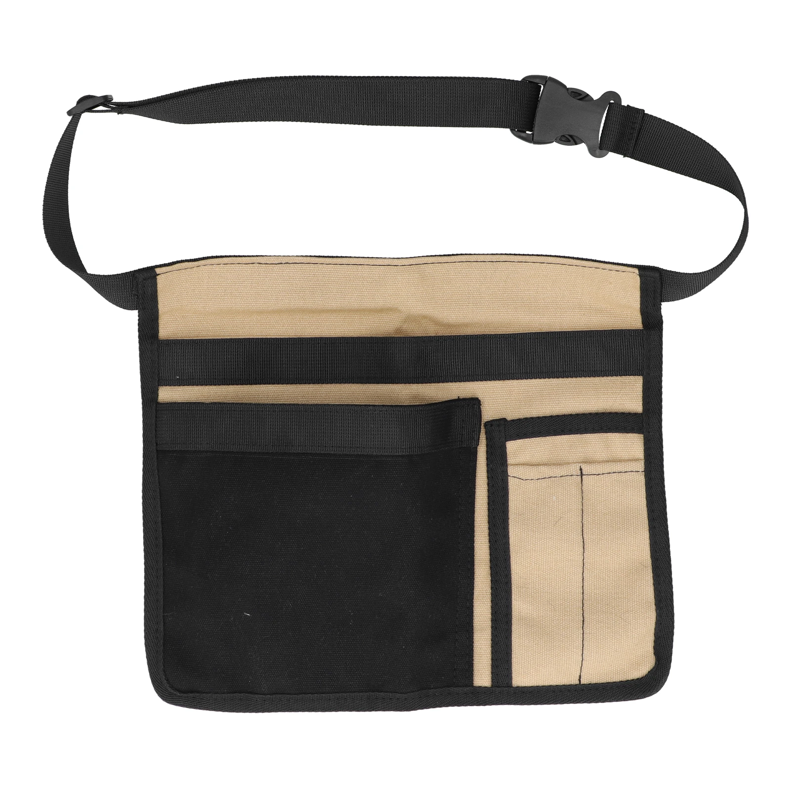 Sacoche à outils multipoches en tissu Oxford, tablier simple face, réglable, noir et kaki