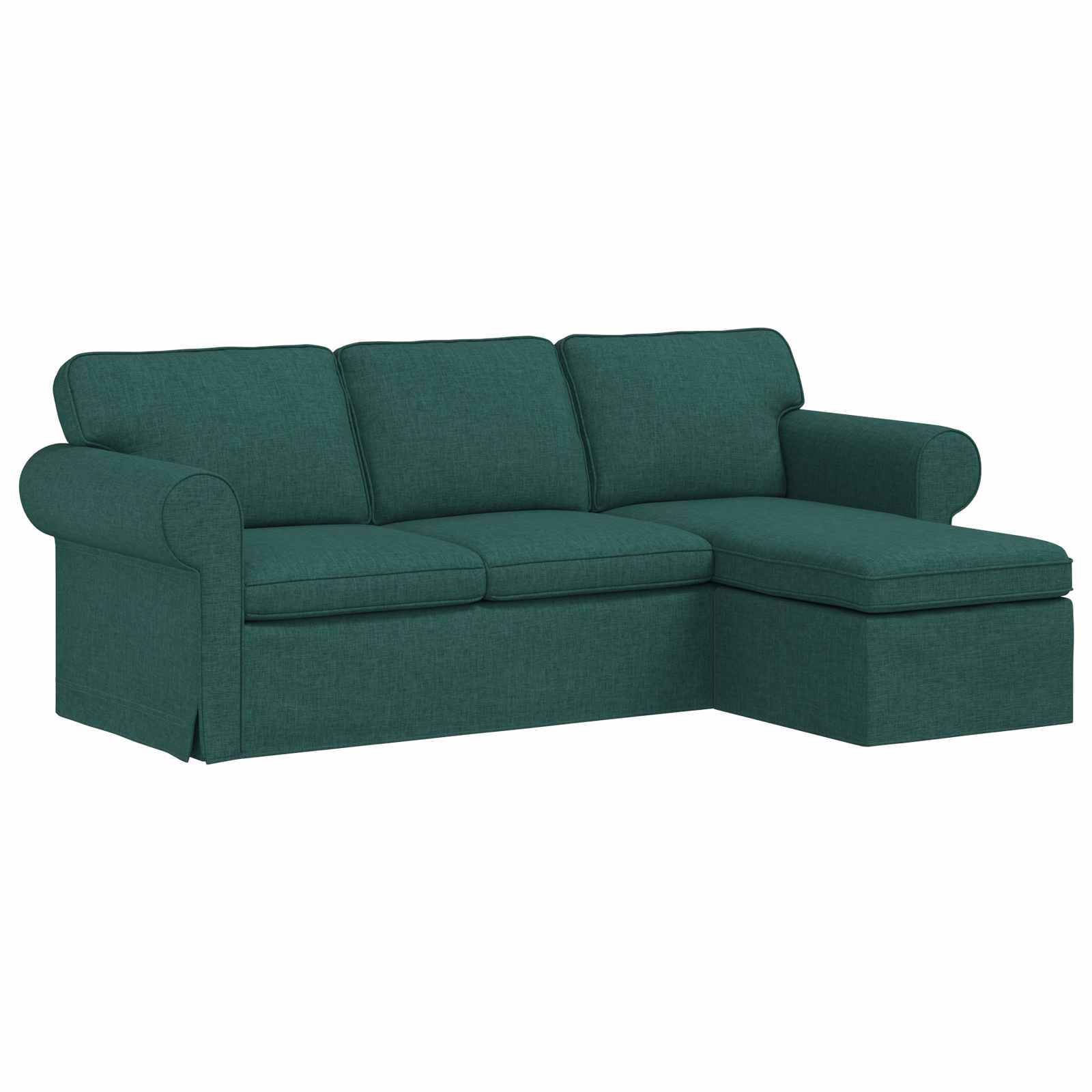 Sofa Dark Green 215 X 138 X 80 Cm Fabric Vidaxl