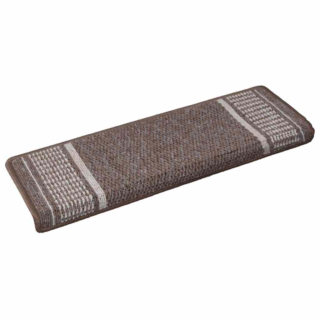 Tapis d'escalier auto-adhésifs antidérapants en polypropylène, 65 x 21 x 4 cm, lot de 15