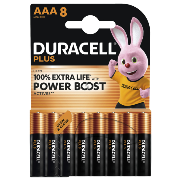 Duracell - Plus Power Boost Micro (Aaa)-Batterie Alkali-Mangan 1.5 V 8 St.