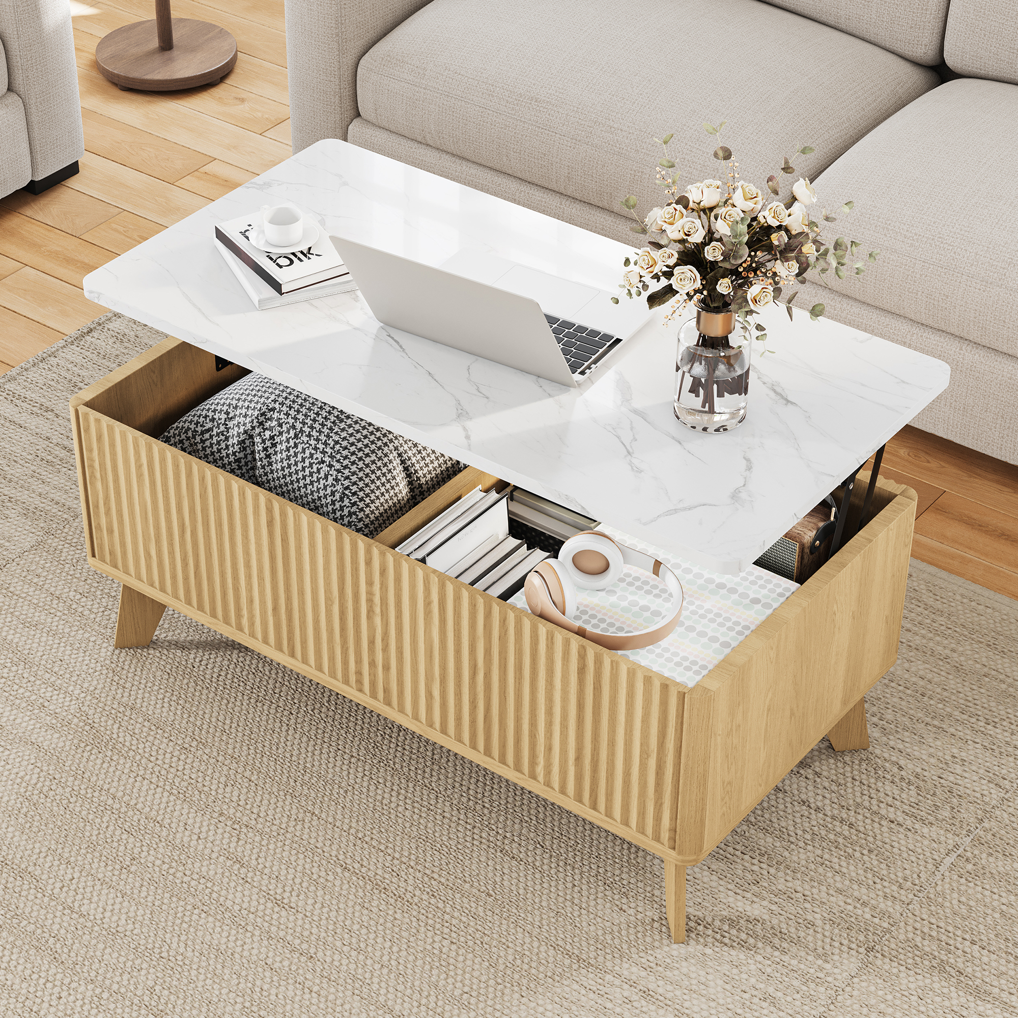 Table Basse Relevable Scandinave