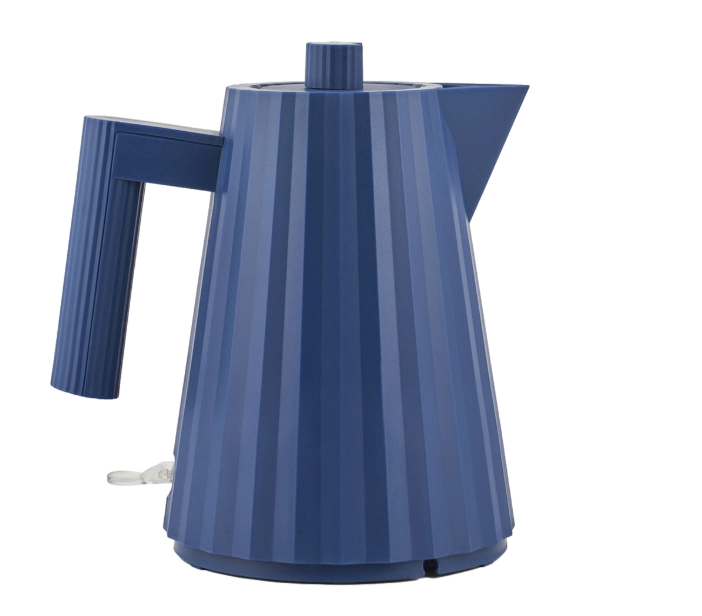 Alessi Plissé MDL06/1 DAZ - Designer-Wasserkocher, aus thermoplastischem Harz, europäischer Stecker, 2400 W, 100 cl, Blau - Bild 4