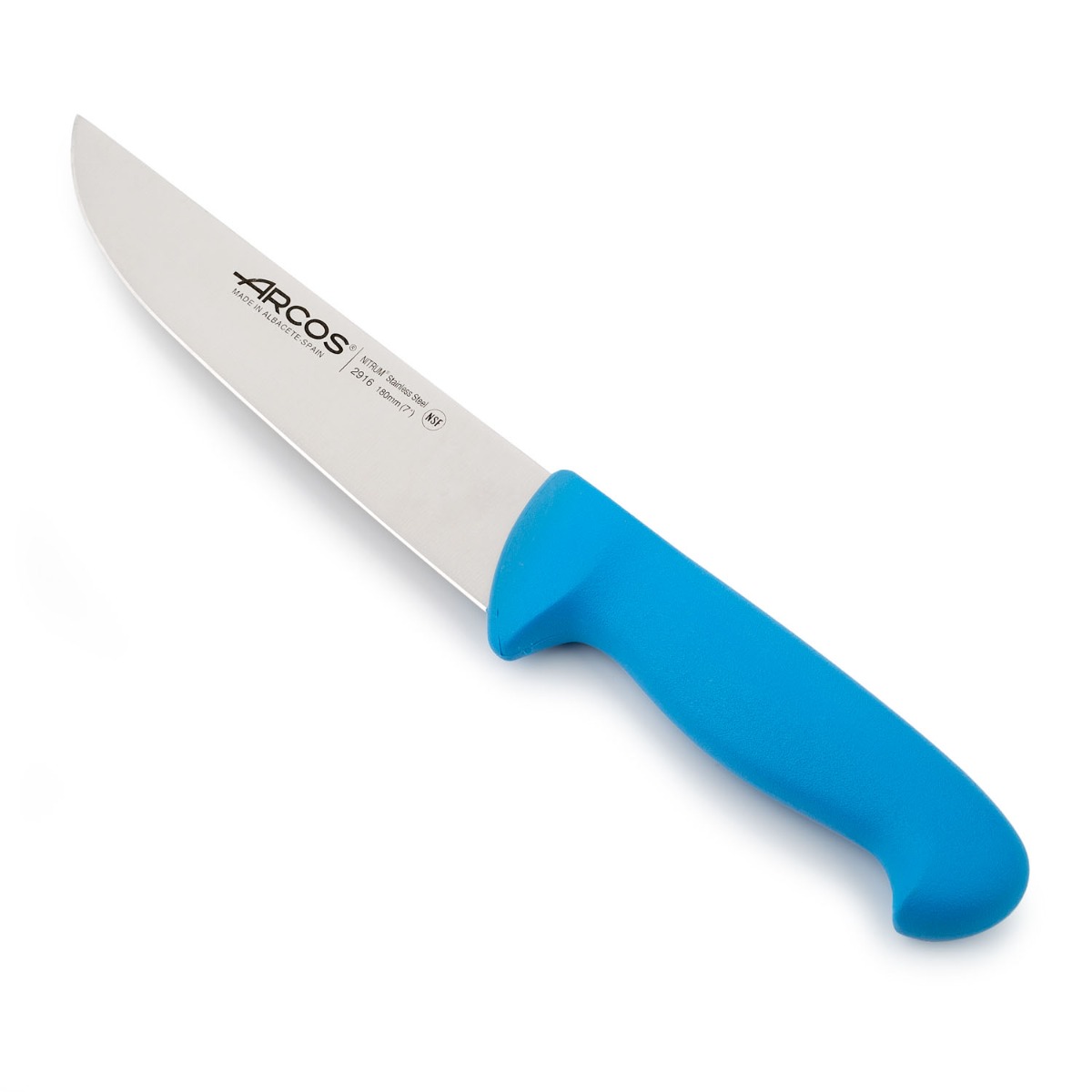 Arcos Blau Fleischermesser Farbe - Prof 291623 Edelstahl Nitrum Und Mango Ergonomisches Polypropylen Und 18 Cm Klinge, Vitrine