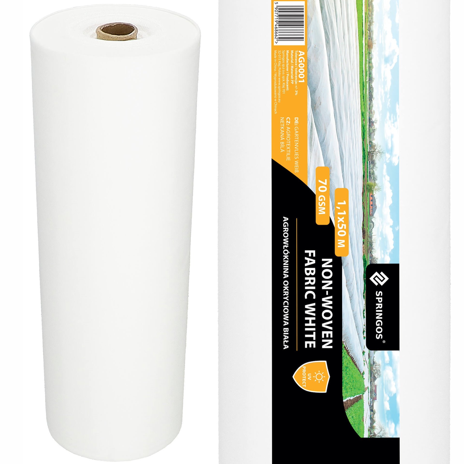 Springos Agrowintervlies Matte 70g Starkes Umhüllung Uv 1, 1x50m Abdeckend Dickste