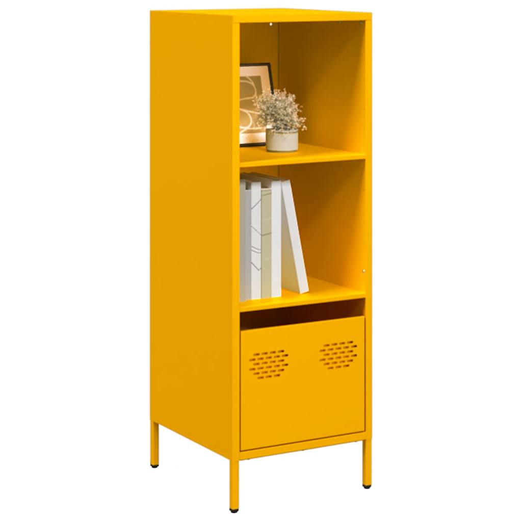 Buffet Haut Jaune Moutarde 35x39x103,5 Cm Acier - Vidaxl