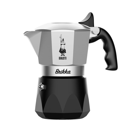 Bialetti Schwarz Brikka Mokka-Kanne 0,1 L Edelstahl