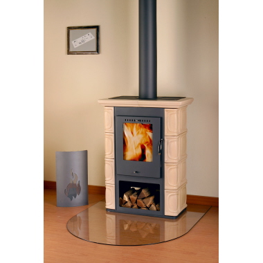 Borgholm Elfenbein Kachel Kaminofen 7kW - Image 6