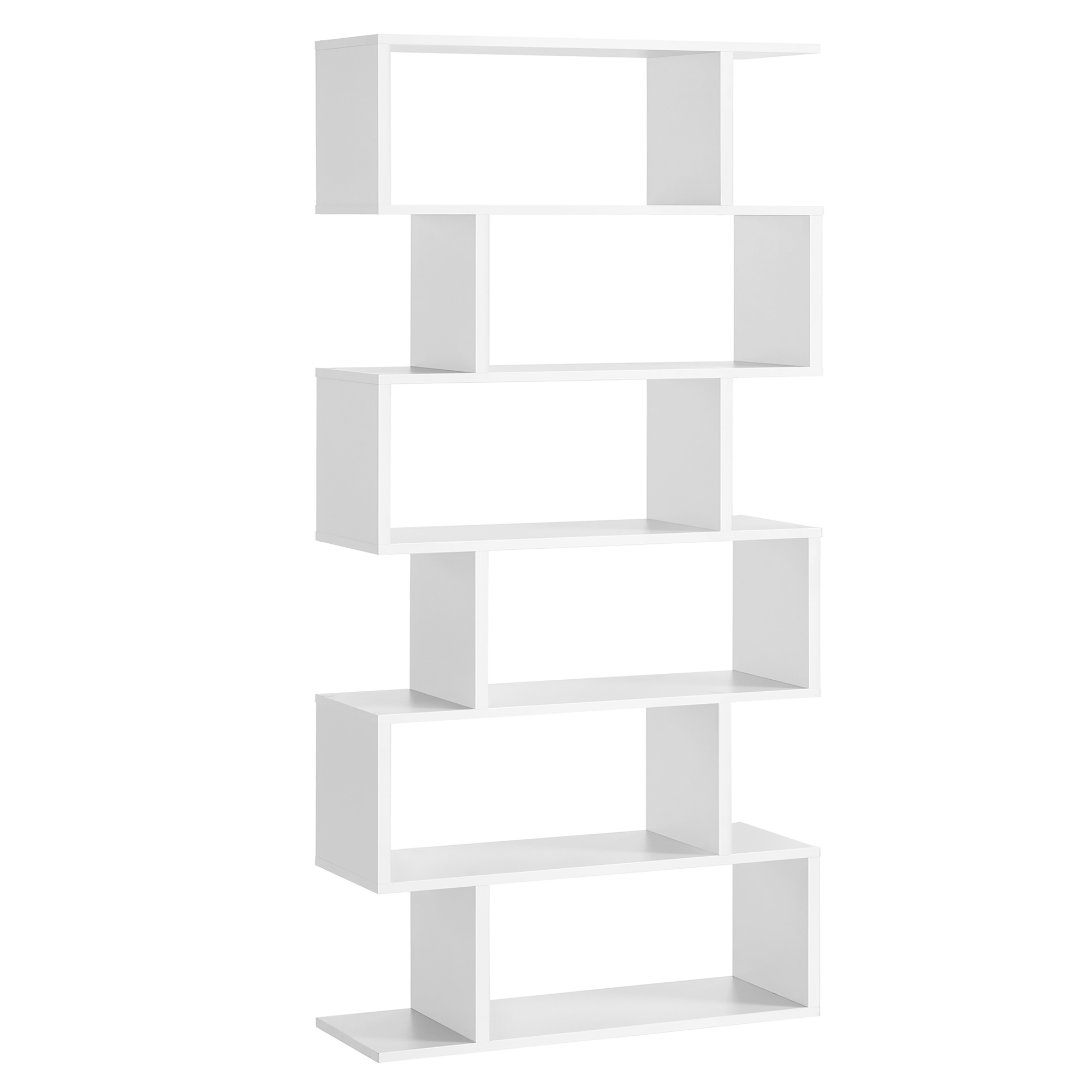 Vasagle - Bibliothèque, Étagère À 6 Niveau, Meuble De Rangement, Cloison Séparateur, Pour Salon, Chambre, Bureau, Style Moderne, Blanc