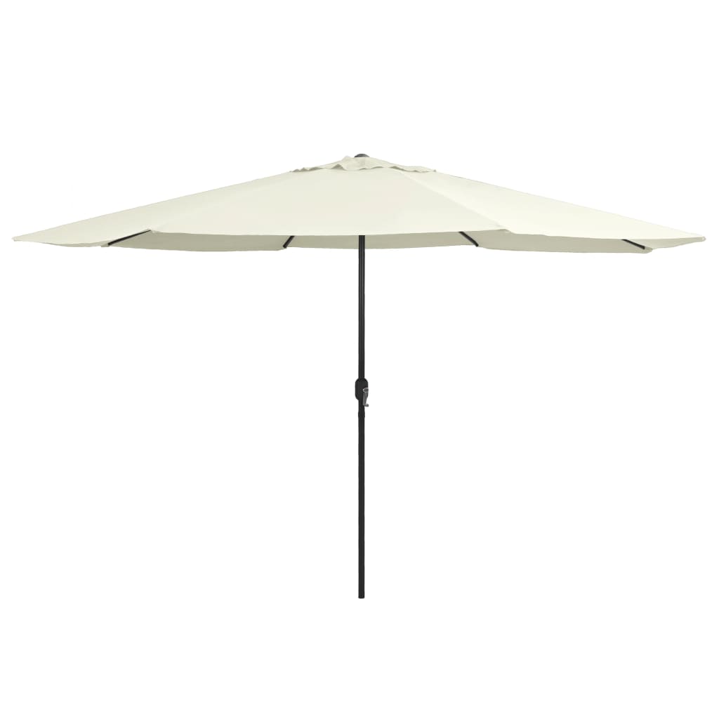 Vidaxl - Parasol De Jardin Avec Mât En Métal 390 Cm Blanc Sable