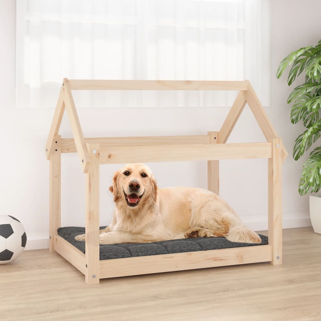 Vidaxl Braun Hundebett 81X60x70 Cm Massivholz Kiefer