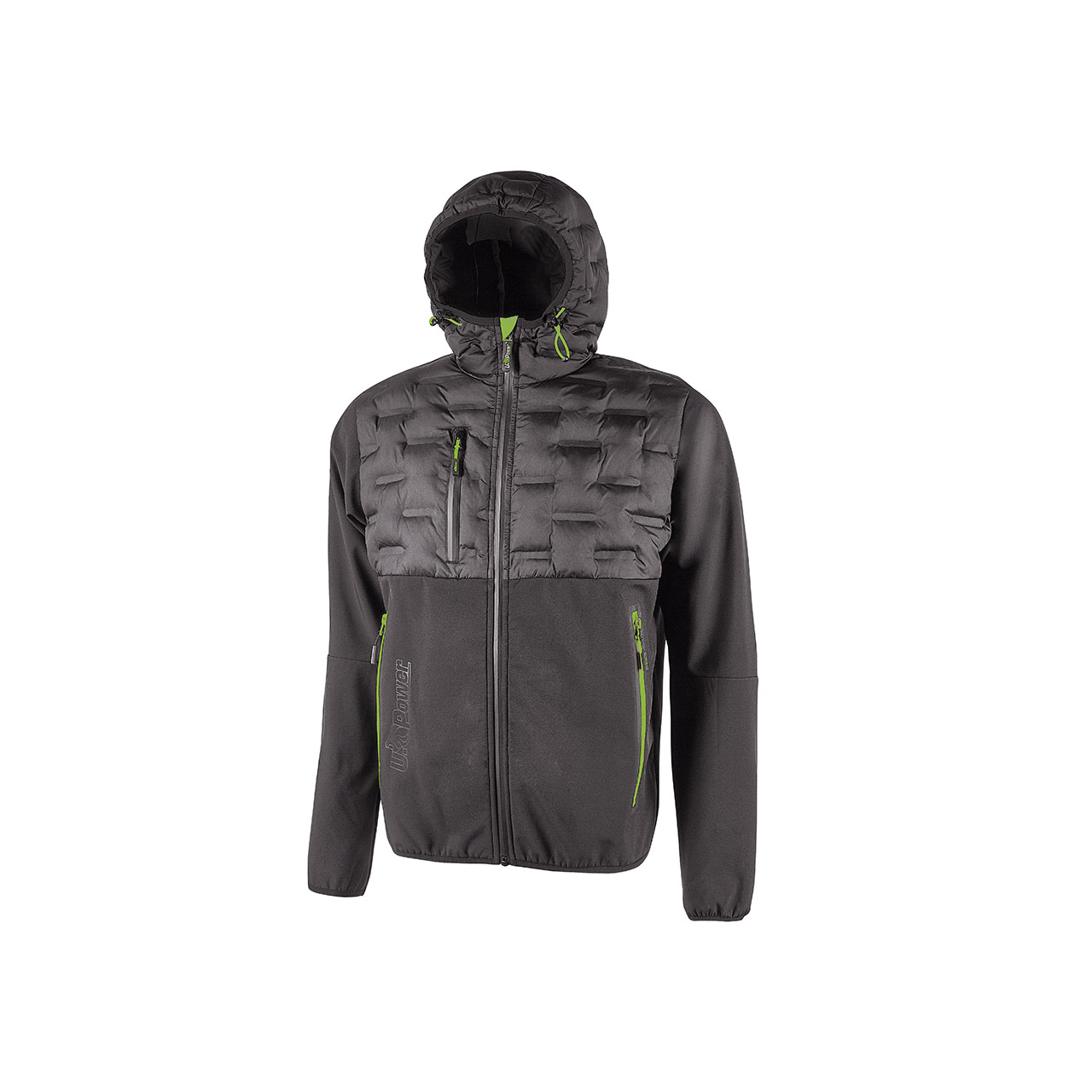 U-Power Grau - Spock Winddichte, Atmungsaktive Arbeitsjacke, 2 Xl