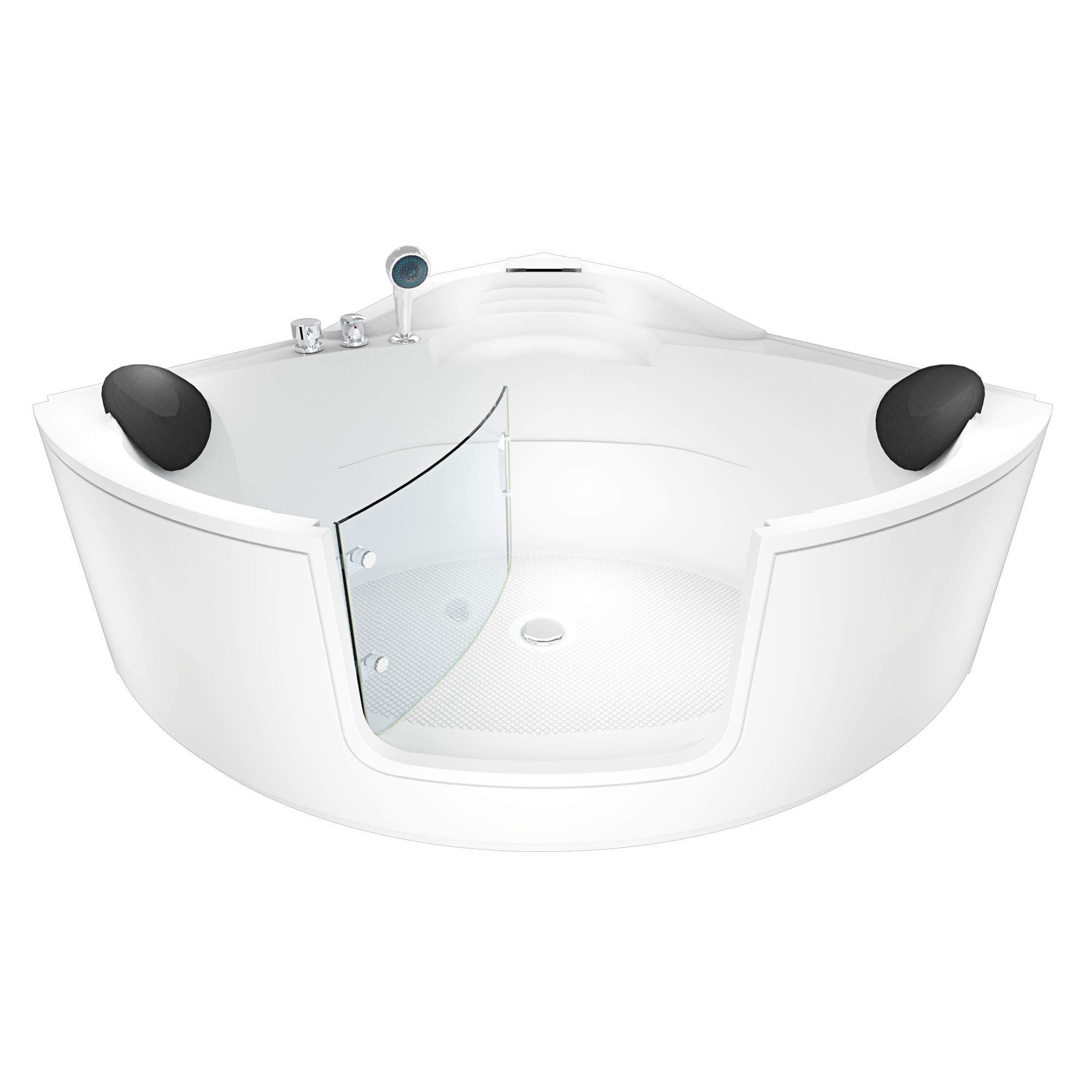 Acquavapore Pool Badewanne Eckwanne Wanne S60 140X140cm Mit Tür Walk-In-Pool 4251987695192