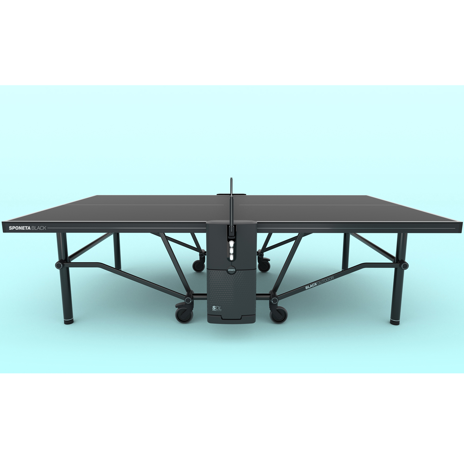 Sponeta Design Line Outdoor-Tischtennisplatte 'Sdl Black Outdoor' Wetterfest, Schwarz, Outdoor 4013771139233