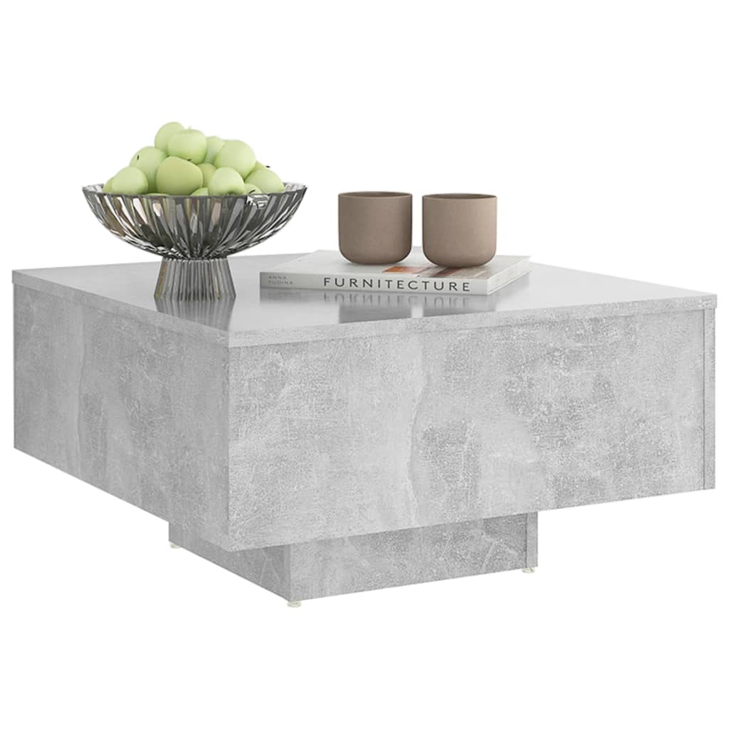 Table Basse Gris Béton 60x60x31,5