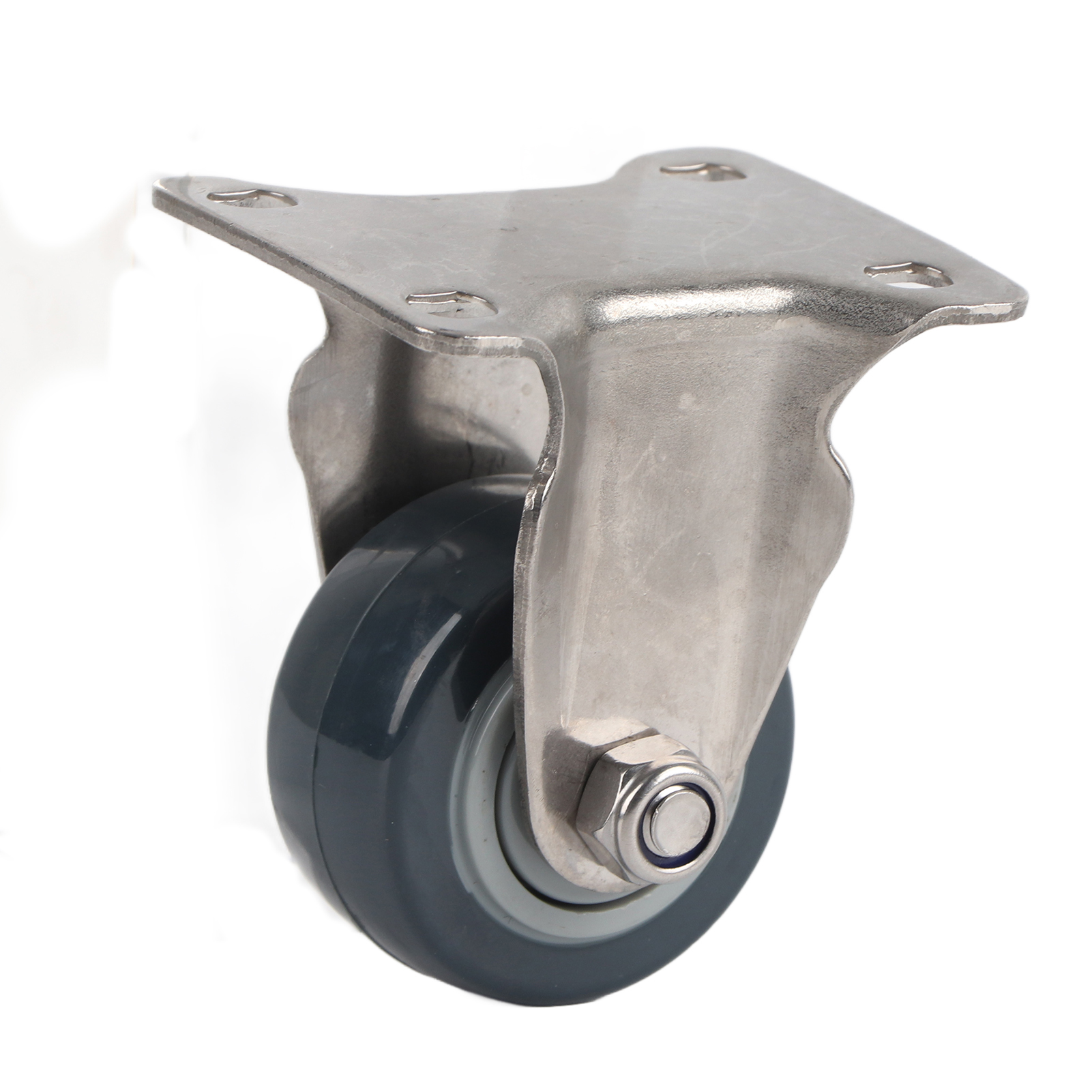 Roulette pivotante 2 pouces en acier inoxydable 304, roue polypropylène silencieuse, lot de 4
