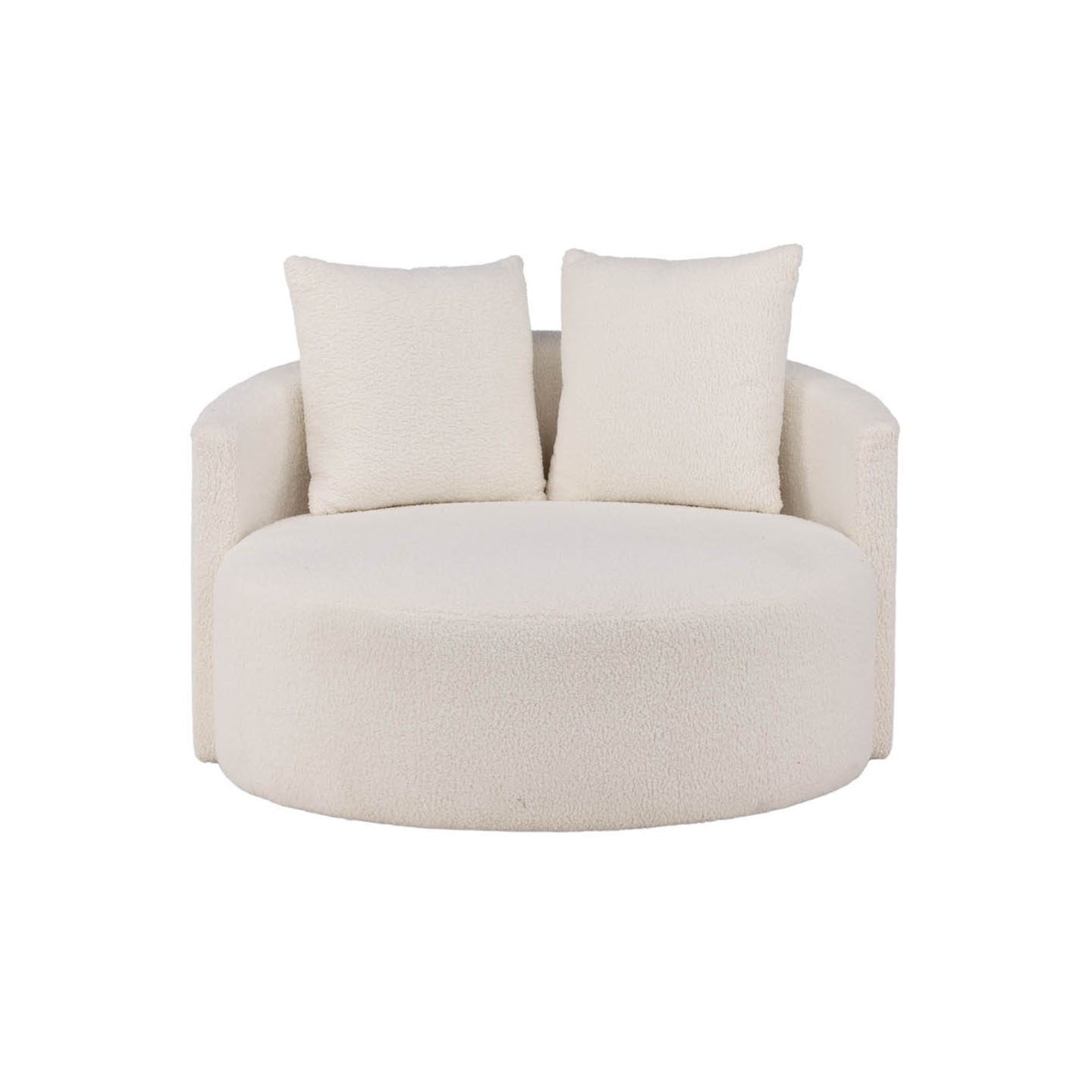 Venture Design Kelso 2-Sitzer-Sofa, Mit 2 Kissen – Weißer Teddybär-Stoff, Polyester Und Kiefernholz - Bild 4