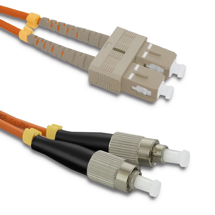 Qoltec Glasfaser-Patchkabel Sc/Upc - Fc/Upc Multimode 50/125 Om2 Duplex 1 M