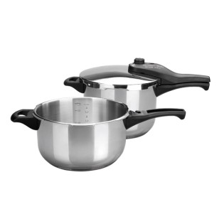 Lacor Versilbert Schnellkochtopf Tempo Duo Edelstahl 6L 4L - Bild 4