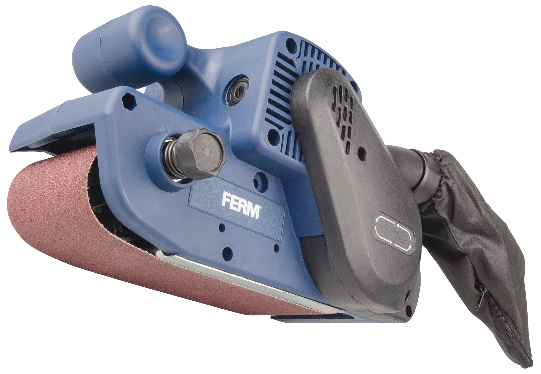 Ferm Levigatrice A Nastro 900w. Include Nastro Abrasivo G80 E Sacca...
