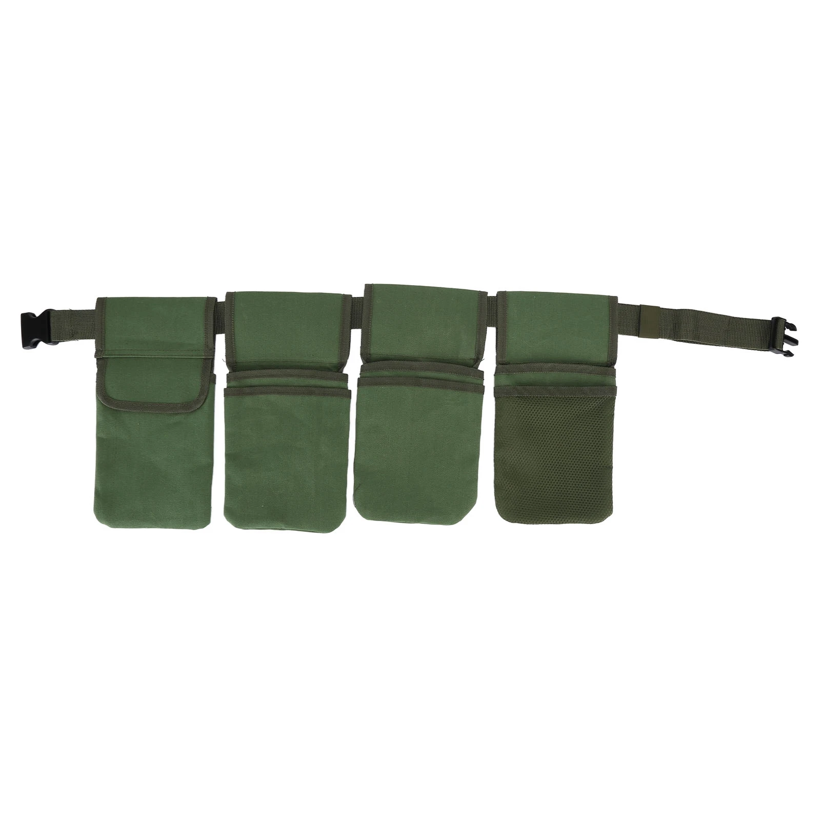 Ceinture porte-outils de jardin en toile robuste, poche à fermeture Velcro, vert olive