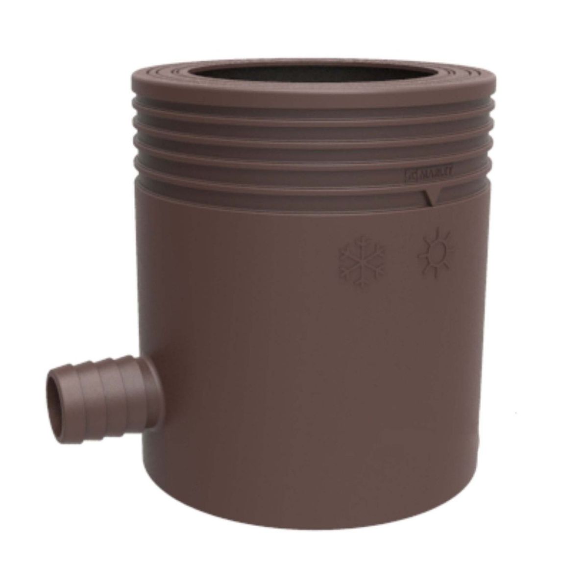 Regensammler M.filter U. Über- Laufstop, Braun, Dn 53-75 Mm