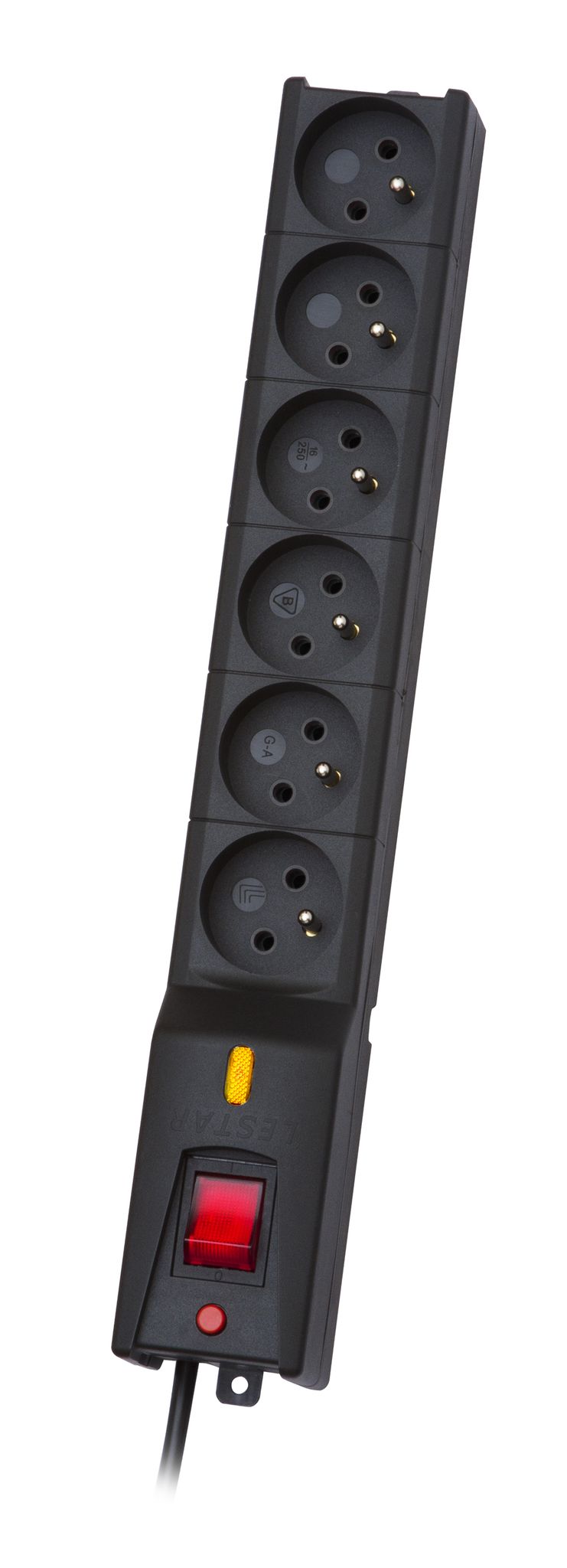 Lestar Schwarz Lx 610 G-A, Überspannungsschutz, 1,5M, 6 Steckdose(N) 230 V