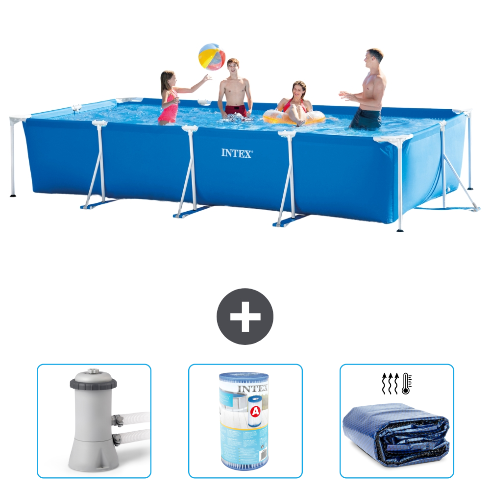 Intex Rechteckiger Frame Pool - 450x220x84 Cm - 4-teilig S21258